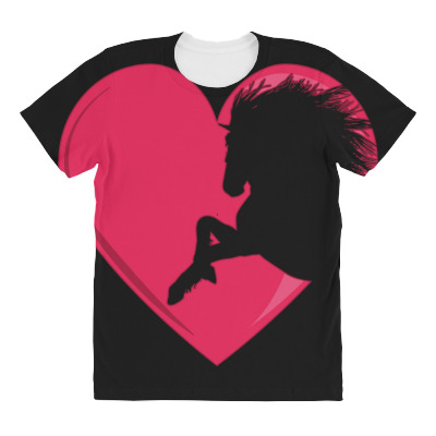 Horse Lover All Over Women's T-shirt Designed By Bariteau Hannah