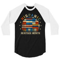 Hispanic Heritage Month Gifts Latin American Flags Latina 3/4 Sleeve Shirt | Artistshot