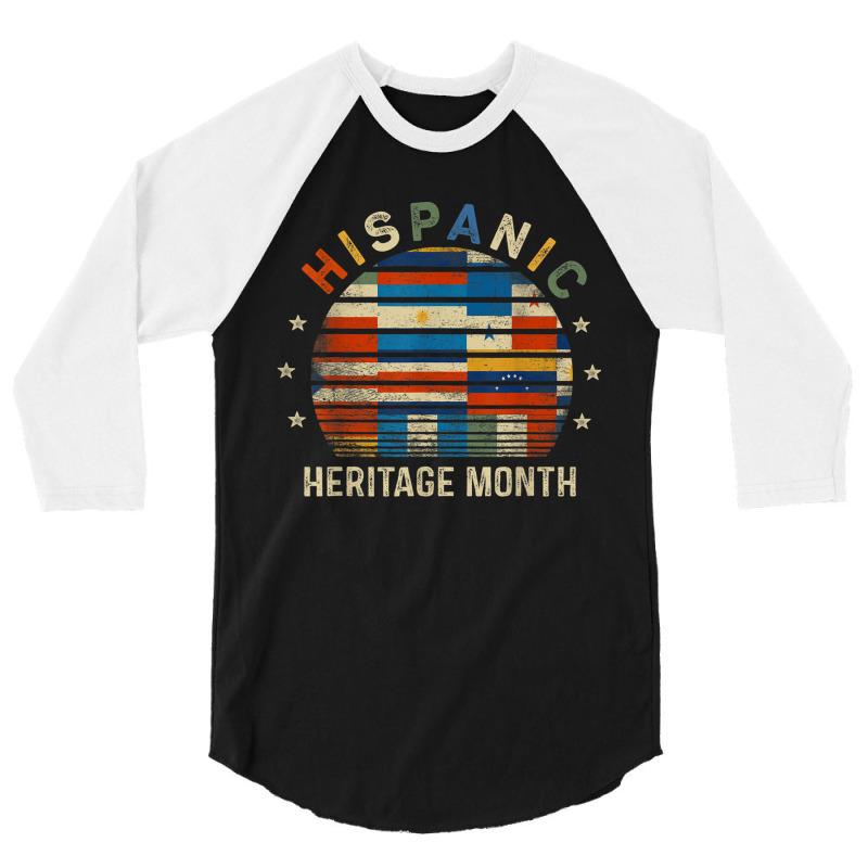 Hispanic Heritage Month Gifts Latin American Flags Latina 3/4 Sleeve Shirt by ValentinoHoover | Artistshot