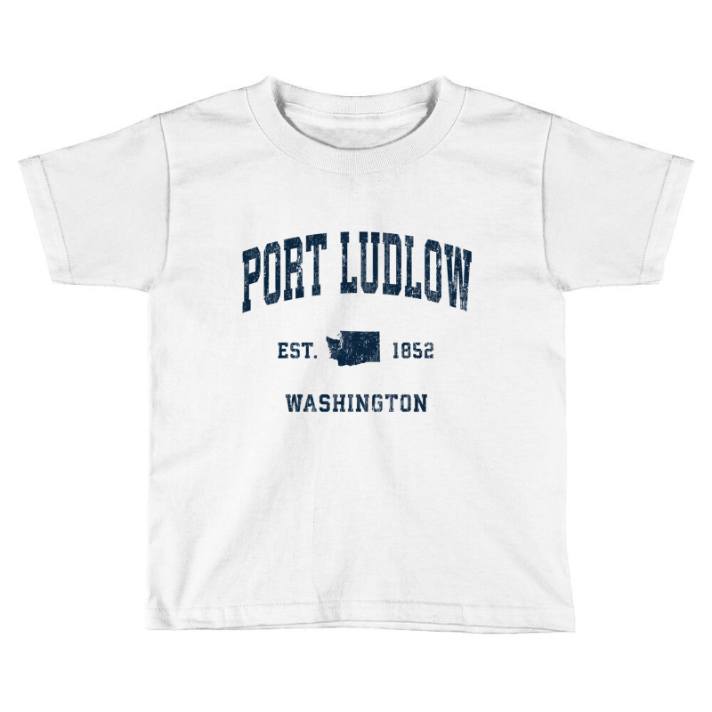 Port Ludlow Washington Wa Vintage Athletic Navy Sports Desig Long Slee Toddler T-shirt | Artistshot