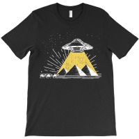 Ufo Alien Abduction Pyramids Ancient Egypt Camels Science T-shirt | Artistshot