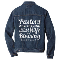 Youth Pastor Wife Appreciation Anniversary Day Religious Men Denim Jacket | Artistshot