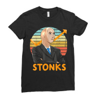 Stonks Guy Dank Meme Funny Stock Broker Stonks Guy Dank Meme Ladies Fitted T-shirt | Artistshot