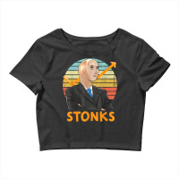 Stonks Guy Dank Meme Funny Stock Broker Stonks Guy Dank Meme Crop Top | Artistshot