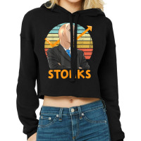 Stonks Guy Dank Meme Funny Stock Broker Stonks Guy Dank Meme Cropped Hoodie | Artistshot