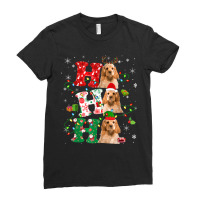 Ho3 Christmas Santa Elf Reindeer English Cocker Spaniel Ladies Fitted T-shirt | Artistshot