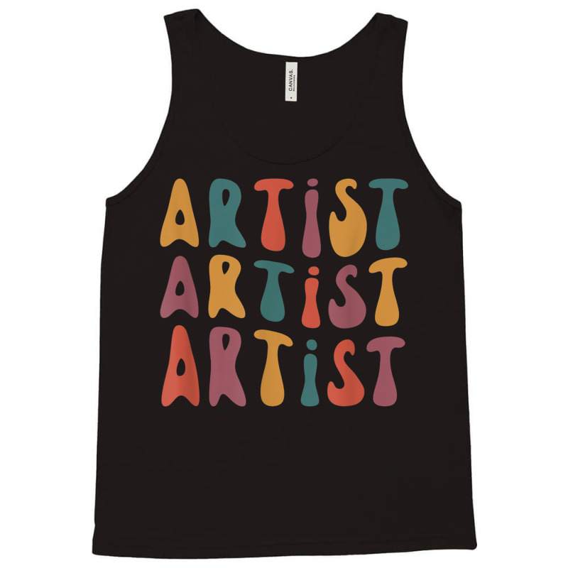 Artist Groovy Retro Colorful Design Graphic Artist Artistic Tank Top | Artistshot