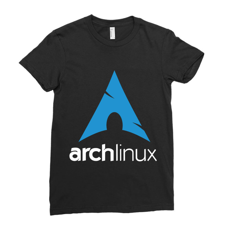 Dark Color Arch Linux Ladies Fitted T-Shirt by cm-arts | Artistshot