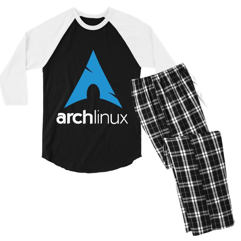 Dark Color Arch Linux Men's 3/4 Sleeve Pajama Set by cm-arts | Artistshot