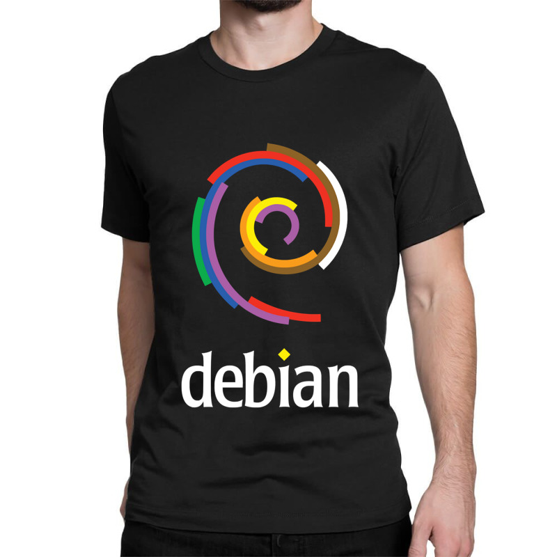 Dark Color Debian Linux Classic T-shirt by cm-arts | Artistshot