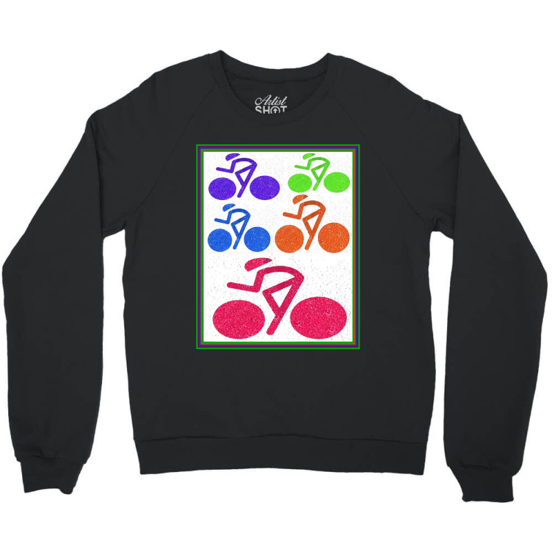 Cycling  Abstract Surreal Bicycle Racing Print Crewneck Sweatshirt by cm-arts | Artistshot