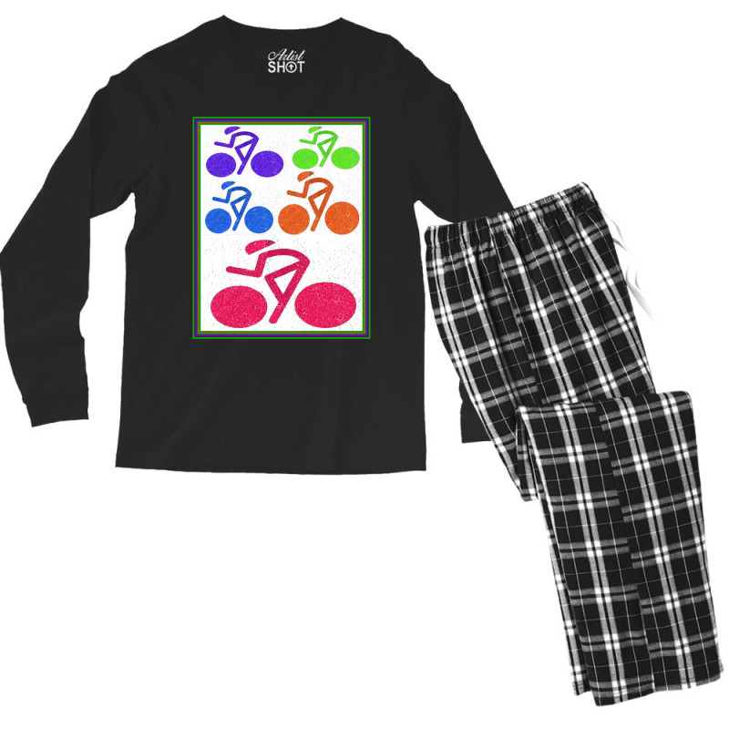 Cycling  Abstract Surreal Bicycle Racing Print Men's Long Sleeve Pajama Set by cm-arts | Artistshot