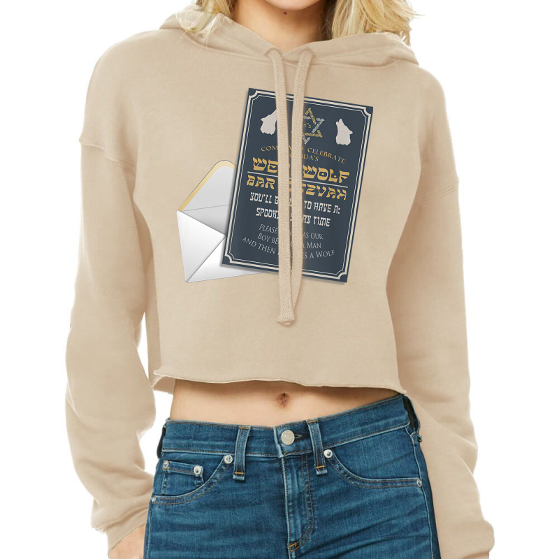 Bar Mitzvah Invitation Novelty Design T Shirt Cropped Hoodie by cm-arts | Artistshot