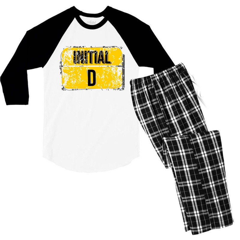 For Initials Or First Letters Of Names Starting With The Letter D Men's 3/4 Sleeve Pajama Set | Artistshot