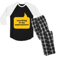 Coaching Is My Superpower Men's 3/4 Sleeve Pajama Set | Artistshot