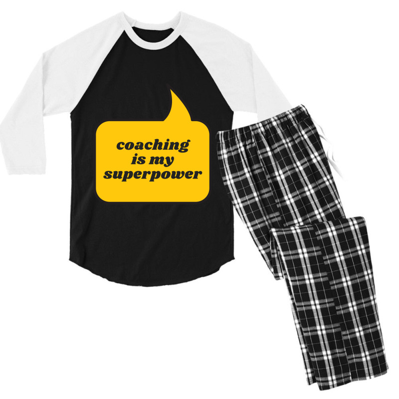 Coaching Is My Superpower Men's 3/4 Sleeve Pajama Set by cm-arts | Artistshot