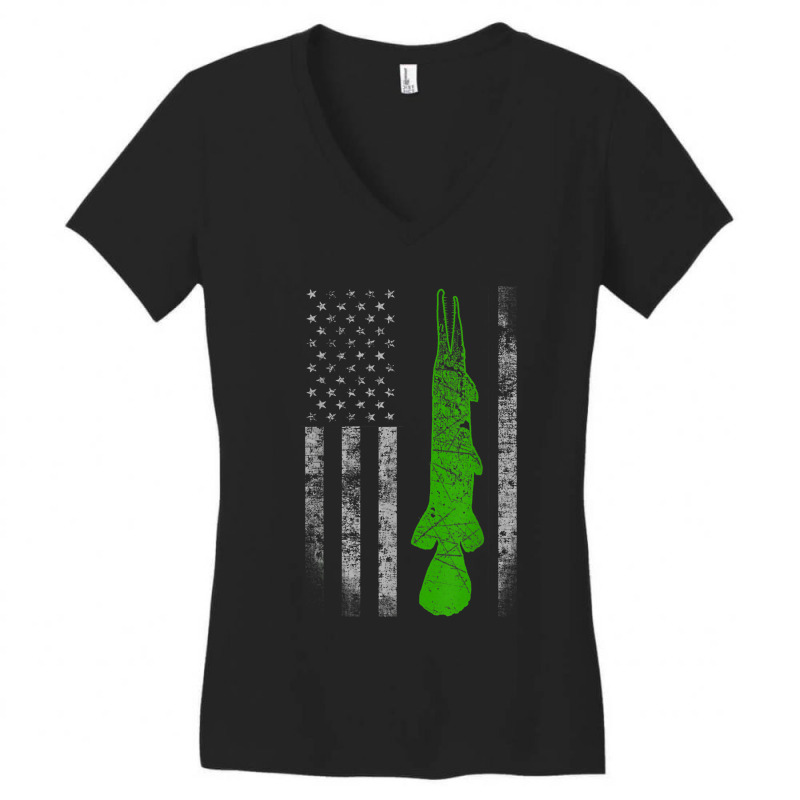 Alligator Gar Flag Alligator Gar Fishing Women's V-Neck T-Shirt by SorenKim | Artistshot