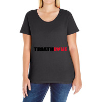 Cool Design For Triathlon With Lots Of Love Ladies Curvy T-shirt | Artistshot