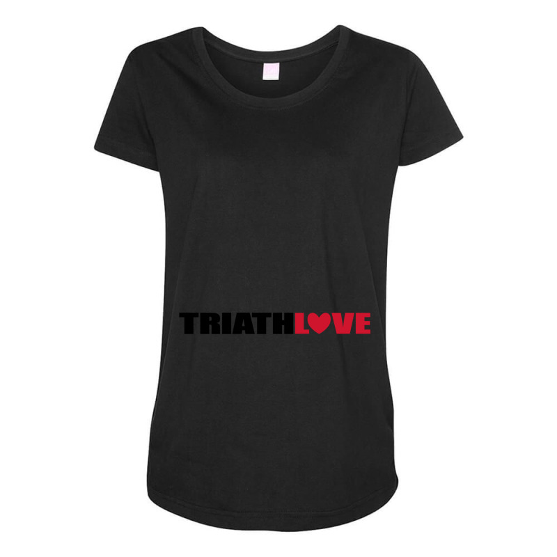 Cool Design For Triathlon With Lots Of Love Maternity Scoop Neck T-shirt by cm-arts | Artistshot