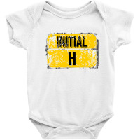 For Initials Or First Letters Of Names Starting With The Letter H Baby Bodysuit | Artistshot