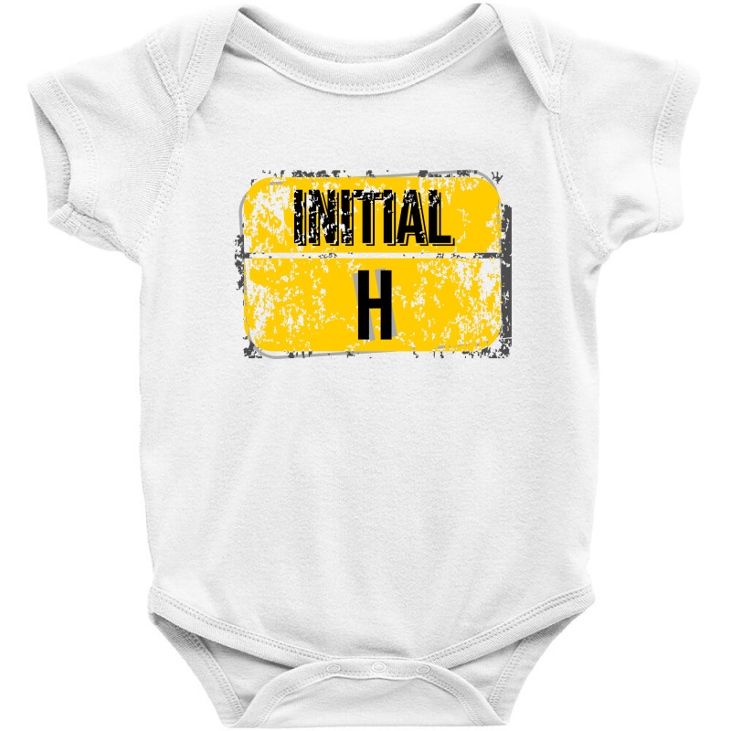 For Initials Or First Letters Of Names Starting With The Letter H Baby Bodysuit | Artistshot