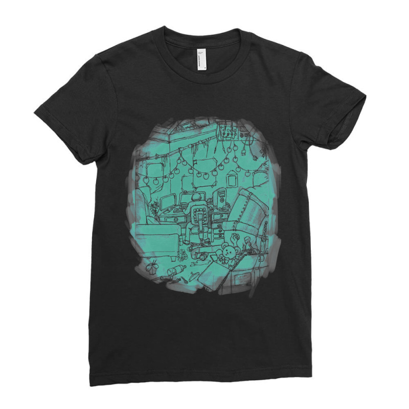 Login Blue Room Ladies Fitted T-Shirt by cm-arts | Artistshot