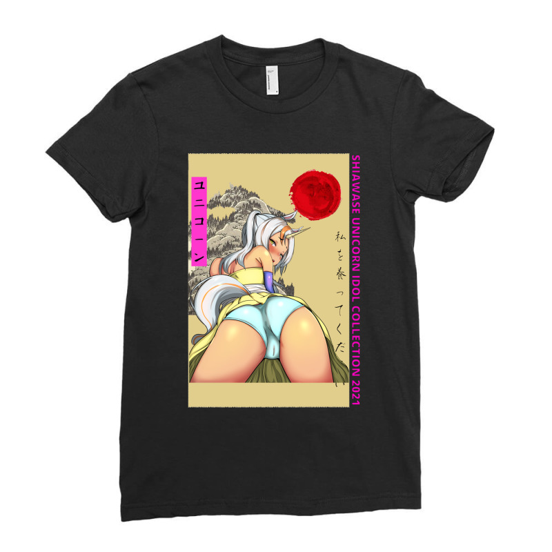 Loli Butt Unicorn Anime Ladies Fitted T-Shirt by cm-arts | Artistshot