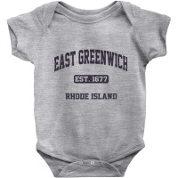 East Greenwich Rhode Island Ri Vintage State Athletic Style Sweatshirt Baby Bodysuit | Artistshot