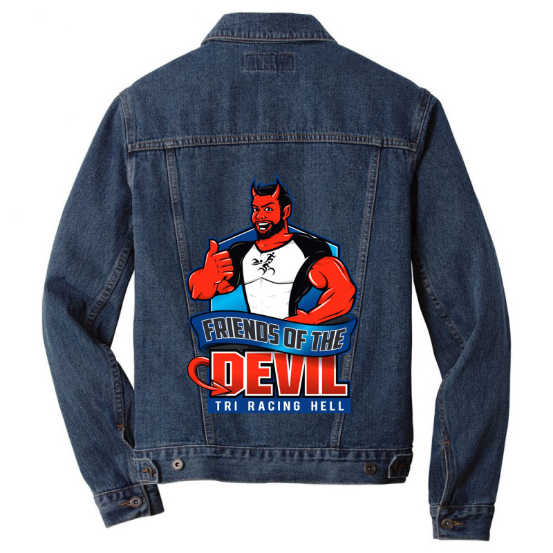 Friends Of The Devil Men Denim Jacket by cm-arts | Artistshot