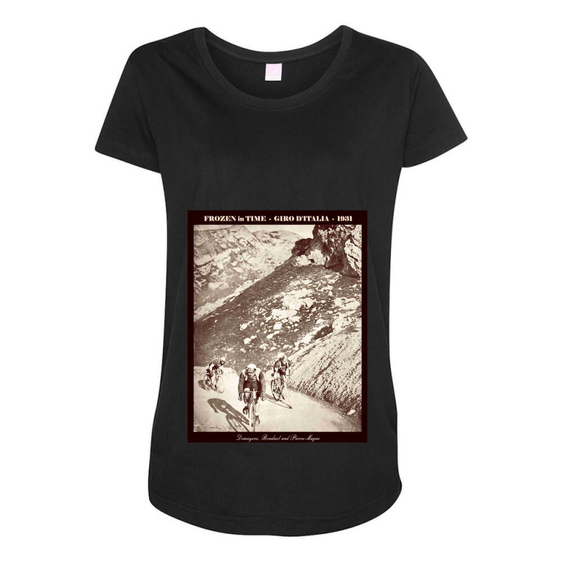 Giro D Italia  Vintage 1931 Bicycle Racing Advertising Print Maternity Scoop Neck T-shirt by cm-arts | Artistshot