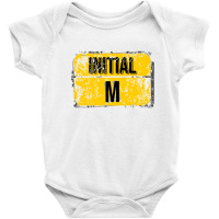 For Initials Or First Letters Of Names Starting With The Letter M Baby Bodysuit | Artistshot