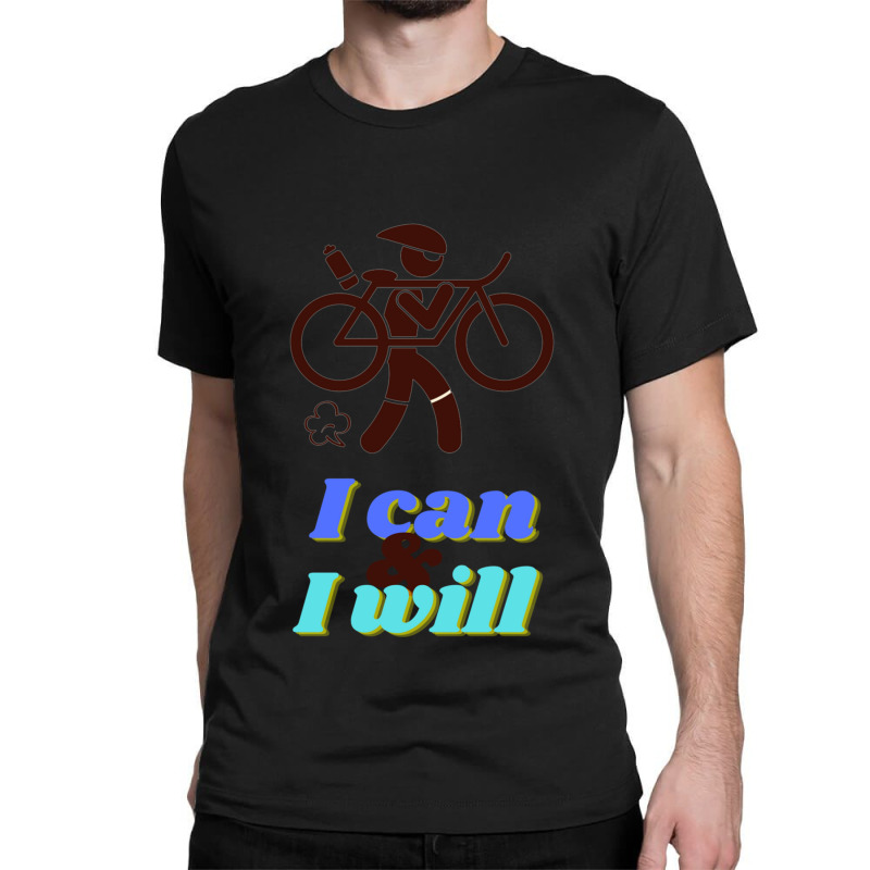 Funny Triathlon  Ironman I Can Amp I Will Classic T-shirt by cm-arts | Artistshot