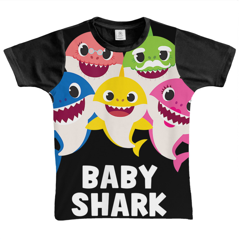 Pinkfong Baby Shark Family T Shirt With Text Graphic Youth T-shirt by cm-arts | Artistshot