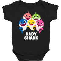 Pinkfong Baby Shark Family T Shirt With Text Baby Bodysuit | Artistshot