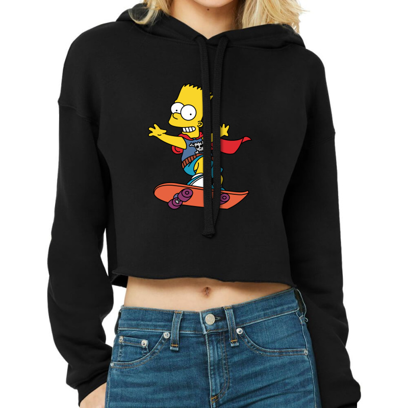 The Simpson Brat Cropped Hoodie by cm-arts | Artistshot