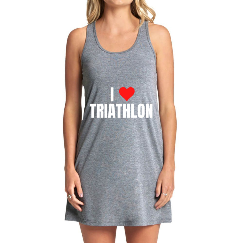 I Love Triathlon Tank Dress by cm-arts | Artistshot