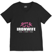 Ironwife Tri Ironsherpa Triathlon Sherpa Inspired Design. Haul Cheer K V-neck Tee | Artistshot