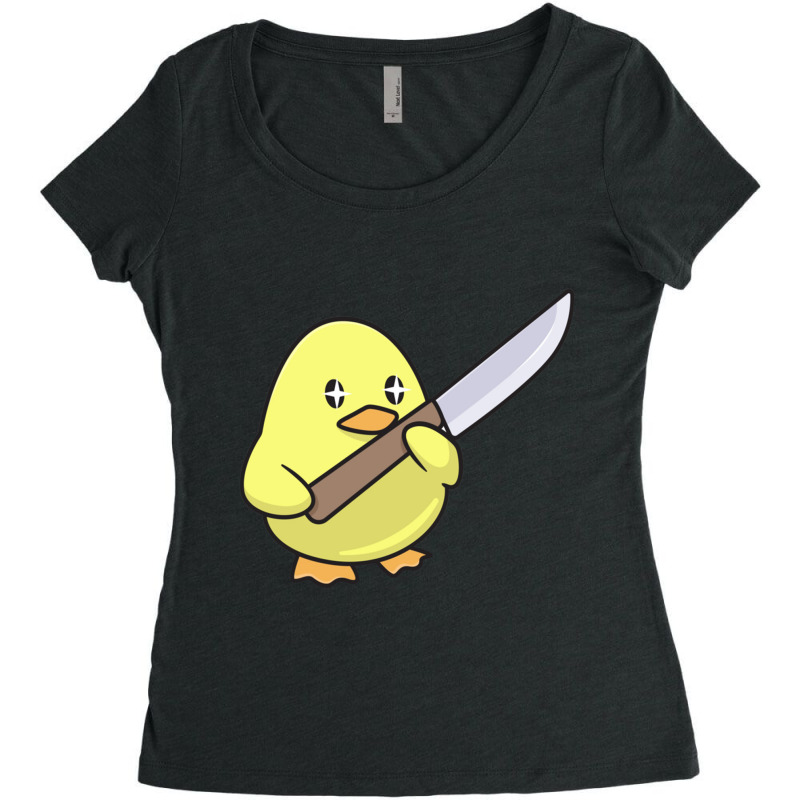 Duck With A Sword Women's Triblend Scoop T-shirt by cm-arts | Artistshot