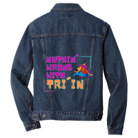 Nuthin Wrong With Triin Men Denim Jacket | Artistshot