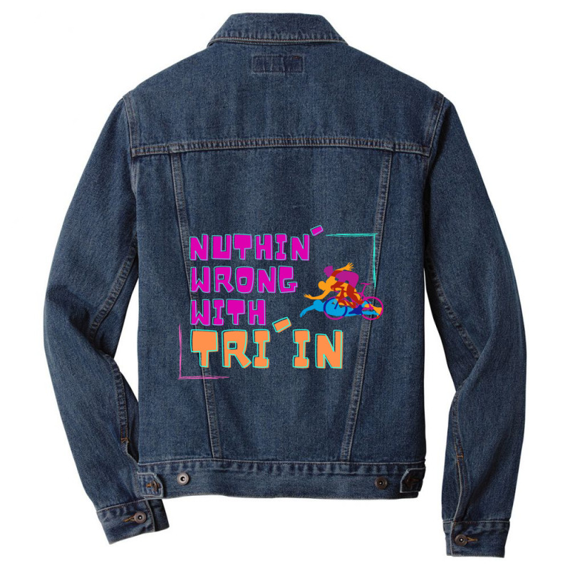 Nuthin Wrong With Triin Men Denim Jacket by cm-arts | Artistshot