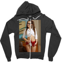 Y Dangers White Bikini Zipper Hoodie | Artistshot