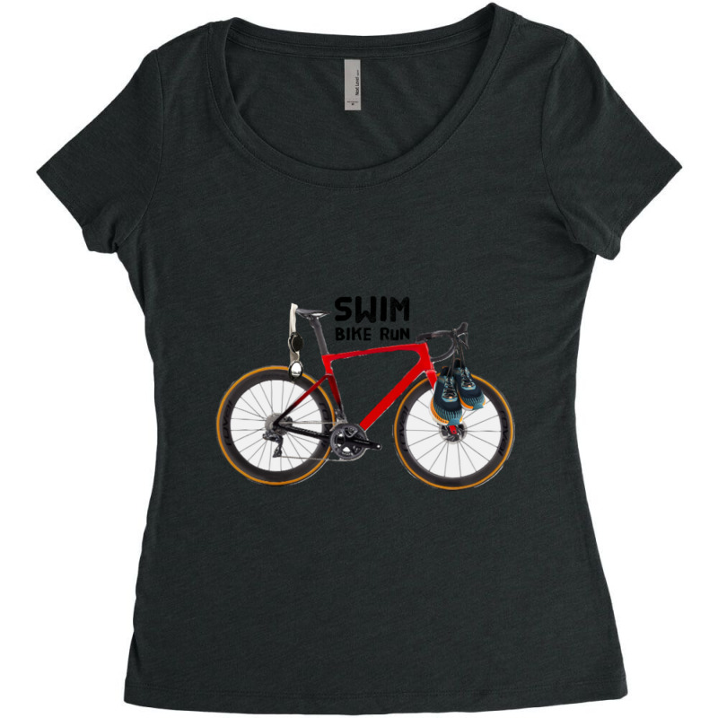 Sbr Swim Bike Run Women's Triblend Scoop T-shirt by cm-arts | Artistshot