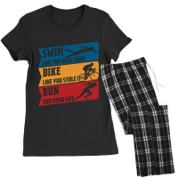 Swim  Run  Bike Women's Pajamas Set | Artistshot