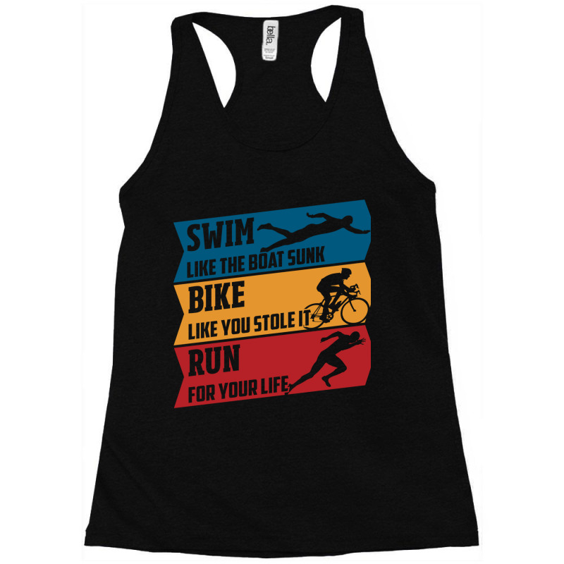 Swim  Run  Bike Racerback Tank by cm-arts | Artistshot