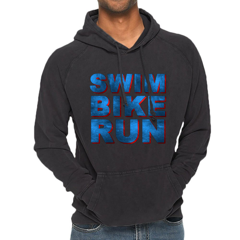 Swim Bike Run Vintage Hoodie by cm-arts | Artistshot