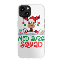 Womens Red Plaid Reindeer Santa Hat Med Surg Squad Nurse Christmas T S Iphone 13 Case | Artistshot