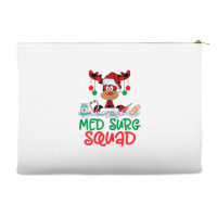 Womens Red Plaid Reindeer Santa Hat Med Surg Squad Nurse Christmas T S Accessory Pouches | Artistshot