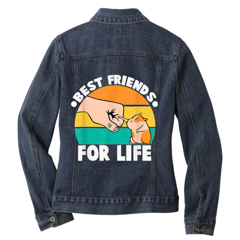 Best Friends For Life Hamster Funny Tee For Hamsters Lovers Ladies Denim Jacket by cm-arts | Artistshot