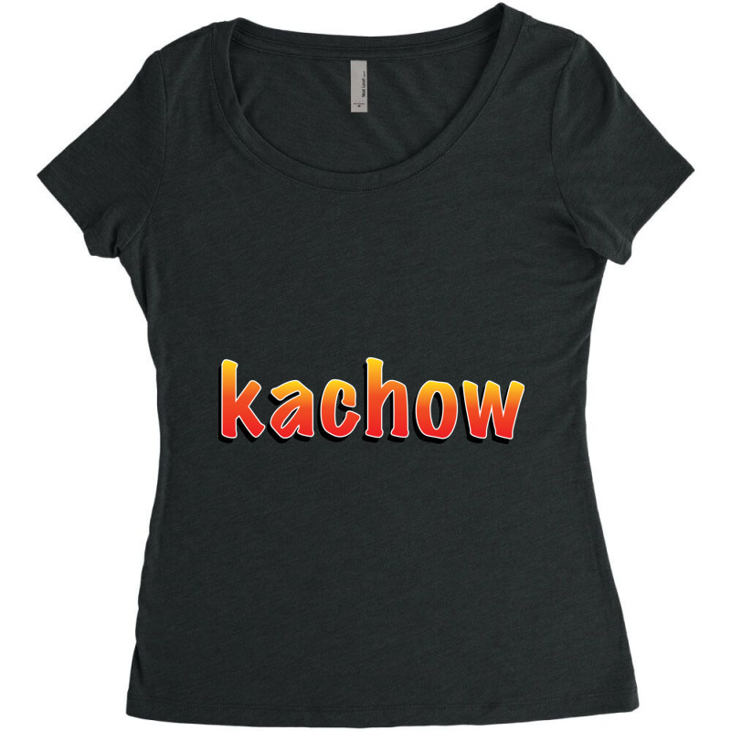 Kachow - Lightening Mcqueen Women's Triblend Scoop T-shirt by cm-arts | Artistshot