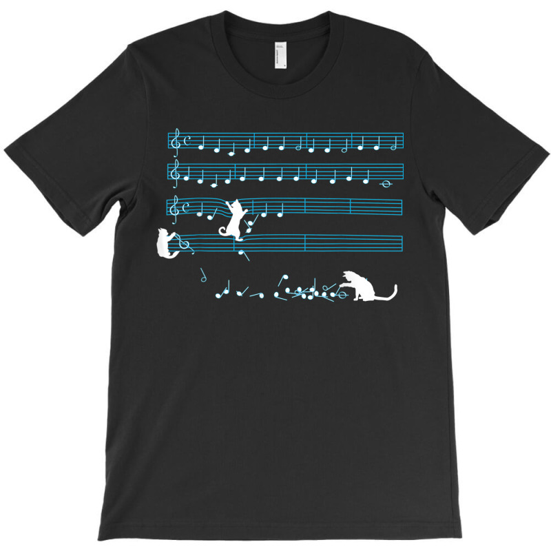 Cat Music Notes Kitty Musician Composer Instrumentalist T-Shirt by MaraRojas | Artistshot